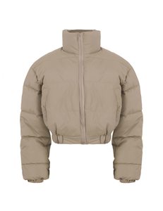 High Quality Women's <b>Puffer</b> Quilted <b>Jacket</b> Latest Design with Stand Collar Breathable and Printed Knitted Processing - Product Image 5