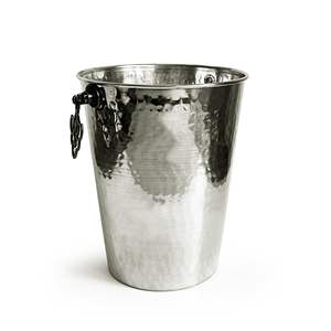 Copper Ice Bucket 15cm-6" Nickel Color, Hand Hammered , Handmade, Vintage and Authentic Design, for Celeblerations, Table Decor - Product Image 2