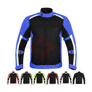 Veste de moto respirante, couleur personnalisée, polyester/cuir, protection, utilisation tout-terrain, aventure, sports double usage, unisexe - Product Image 1