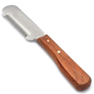 Cuchillo Profesional para Pelar Perros, para Diestros, Herramienta de Peluquería Canina con Mango de Madera - Product Image 5