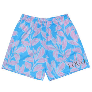 Pantalones cortos de malla de poliéster transpirables de secado rápido con logotipo personalizado unisex - Product Image 1