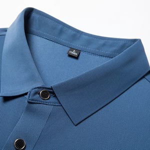 Logotipo bordado personalizado de alta calidad para hombres, para Polos, ropa deportiva informal de algodón 100%, polos sólidos de moda callejera - Product Image 3