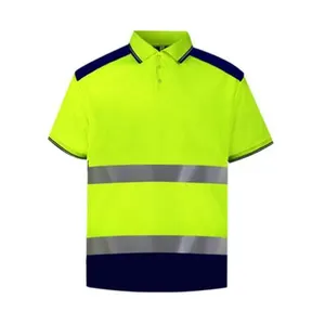 Summer Safety Polo Shirt High Visibility Reflective Shirt Hi vis working Quick-drying Night Work Safety Shirt working suit