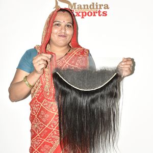 Cheveux vierges vietnamiens 100% alignés sur les cuticules, provenant d'un seul donneur, vente en gros, frontal HD 13*6, cheveux raides, sans perte ni nœuds, cheveux humains - Product Image 5