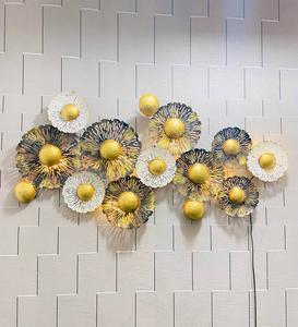 Luxe Style Nordique Hôtel Décoration Plante Thème Floral Or Métal Tenture En Aluminium Fer Art Chambre Et Bureau Mur Art - Product Image 2