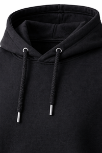 Sudadera con Capucha Negra Personalizada |   Sudadera con Capucha de Algodón y Poliéster de Alto Gramaje |   Sudadera con Capucha Unisex OEM ODM - Product Image 4
