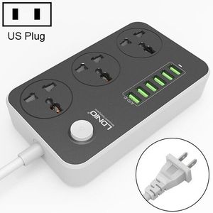 ปลั๊กไฟอัจฉริยะ LDNIO SC3604 พร้อมช่องเสียบ USB 6 ช่อง และปลั๊กแบบ US ยาว 2 เมตร สำหรับใช้ในสำนักงานและที่บ้าน - Product Image 1