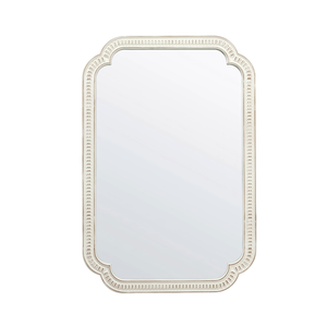 <b>Wooden</b> Modern Design Wall <b>Mirror</b> with White Painted Finish Rectangle Shape Lightweight and Durable for <b>Bathroom</b> and Living Room - Product Image 2