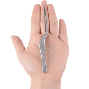 High Quality Stainless Steel Culinary <b>Tongs</b> Offset Fine Tip <b>Food</b> Serving Towezer Surgical Instrument Basis - Product Image 4