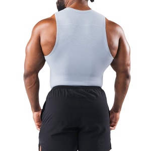 Camiseta sin mangas de alta calidad, corte ajustado, para culturismo, elástica, de poliéster y algodón, ecológica, transpirable, material personalizado - Product Image 6