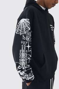 Sweat à capuche imprimé LogoTall personnalisé surdimensionné à manches boxy pour hommes sweats à capuche personnalisés en coton mélangé sweats à capuche pour hommes dernière conception de base - Product Image 3