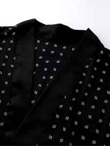 Wholesale <b>men</b> Personalized Bathrobe <b>Silk</b> Satin Factory High Quality Bathrobe Sleepwear For <b>Men</b> With Custom Logo And Printing - Product Image 5