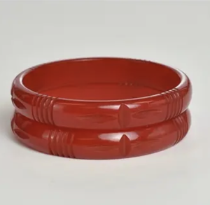 Resin <b>Bracelet</b> for Women <b>Pearl</b> Hand Carved Artisans Stylish Classic Trendy Bangles for Party Gift - Product Image 1