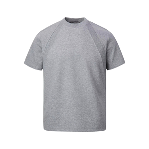 Ropa activa informal para hombre, camisetas lisas de patrón sólido de 280 gramos, diseño en blanco tejido de algodón y poliéster al por mayor OEM - Product Image 2