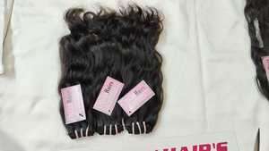 Extensions de tissage de cheveux humains non transformés brésiliens supérieurs Remy Grade Kinky Straight 12 pouces de haute qualité naturel - Product Image 5