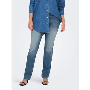 Pantalones vaqueros elásticos transpirables de cintura alta con logotipo personalizado 2025, pantalones vaqueros informales ajustados con técnica de estampado de cintura baja para mujer de talla grande a granel - Product Image 1