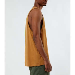 High Quality 2024 Breathable Hip Hop Style <b>Mens</b> Gym Tank Top 100% Cotton OEM Custom Service Training <b>Singlet</b> - Product Image 2