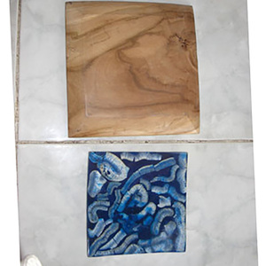 Assiette en coquille de corail vert CLASSIC Plate Motive ventre vert Taille 20x20cm - Product Image 1