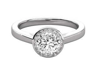 แหวนเพชรเลี้ยงในห้องปฏิบัติการ ทรงกลมเจียระไนแบบบริลเลียนท์ แหวนหมั้น แหวนแต่งงาน ชุบทอง 14K ได้รับการรับรองจาก IGI แหวนเพชรคลาสสิก - Product Image 5