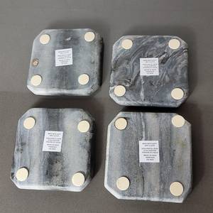 Posavasos cuadrado de piedra gris mármol Vintage - Product Image 4