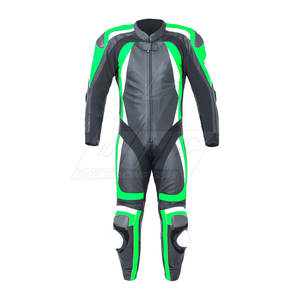 Traje de cuero de moto resistente de diseño personalizado, característica transpirable, recién llegado, ropa de carreras de invierno, equipo de carreras negro, 2017 - Product Image 4
