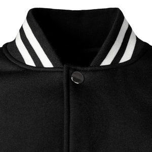 Chaqueta Universitaria Personalizada, Mangas de Cuero y Lana, Logotipo Bordado OEM ODM, Chaqueta Universitaria de Béisbol para Venta al por Mayor - Product Image 3