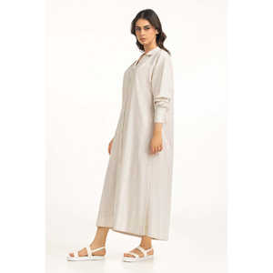 Robe Courte en Coton Crocheté Coupe Droite 100% Coton avec Volants pour le Quotidien Printemps WM-DRS-SS25-214 - Product Image 4