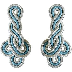 Patrones de trébol de Marruecos sobre fieltro negro, RANKS DE BRIGADIER, ORO, 3 CAPAS, VESTIMENTA CEREMONIAL, CORDONES DE HOMBRO PERSONALIZABLES - Product Image 3