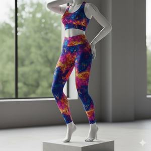 Mode grande taille hiver épais cachemire chaud taille moyenne Fitness Yoga ensemble solide avant Logo respirant séchage rapide femmes - Product Image 2