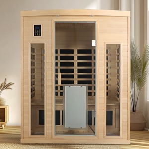 ห้องซาวน่าอินฟราเรด EMF ต่ำ สำหรับ 3 คน ใช้ในบ้าน บำบัดดีท็อกซ์ 2130 วัตต์ - Product Image 1