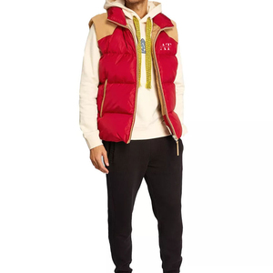 Chaleco acolchado de pana cómodo para hombre al por mayor, ropa exterior de invierno personalizada, decoración con botones, estilo informal transpirable, precio barato - Product Image 4