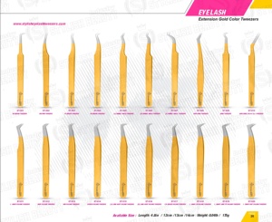 Pincettes pour extensions de cils, 3 pièces, en acier inoxydable coloré, super résistantes, avec pointes en fibre, haute précision, antistatiques - Product Image 6