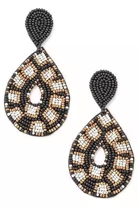 Mode graine perlée boucles d'oreilles multicolore bijoux artificiels boucles d'oreilles broderie à la main pour cadeau de fête de mariage pour les femmes - Product Image 5