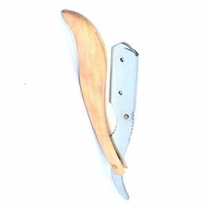 Navaja de Afeitar Clásica de Corte Directo, Navaja de Seguridad Alemana con Mango de Madera y Acero Inoxidable para Barberos por LCI - Product Image 5