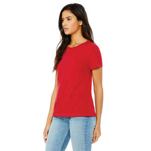 Airlume-Camiseta holgada de manga corta para mujer, Camiseta de algodón peinado y anillo, 32, 100% oz, color rojo, 4,2 - Product Image 2