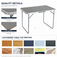 Mesa Plegable de Aluminio Resistente y Ligera para Exteriores, Camping y Picnic