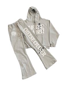 ชุดออกกำลังกายผ้าฝ้ายแบบ100% มีฮู้ดสำหรับผู้ชายชุดเสื้อผ้าไซส์พิเศษสำหรับผู้ชาย - Product Image 1