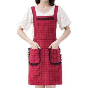 Delantal de bolsillo de lona de calidad superior Cafetería Peluquero uniforme delantal grueso ODM OEM - Product Image 4