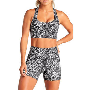 Conjunto de Shorts de Cintura Alta Elásticos para Mujer, Traje de Yoga de Alta Calidad al por Mayor en Diferentes Tallas - Product Image 1
