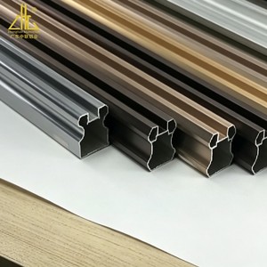 Profilo in Alluminio 6063-T5 <span class=keywords><strong>per</strong></span> Armadio, Telaio in Alluminio Anodizzato <span class=keywords><strong>per</strong></span> Porte <span class=keywords><strong>Scorrevoli</strong></span>, Estrusione in Alluminio <span class=keywords><strong>per</strong></span> <span class=keywords><strong>Mobili</strong></span> - Product Image 2