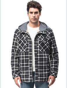 เสื้อแจ็คเก็ตสไตล์วาร์ซิตี้ผ้าฟลีซขนแกะคุณภาพสูงสำหรับผู้ชาย  บุหนาด้วยวัสดุหนังกลับ - Product Image 2