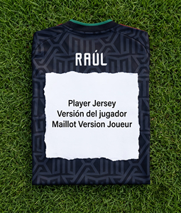 เสื้อแข่งนักเตะสีดำของราอูล เม็กซิโก _ รุ่น Elite Aztec Jacquard รุ่น Del Jugador _ รุ่น El Lobo Maillot - Product Image 1