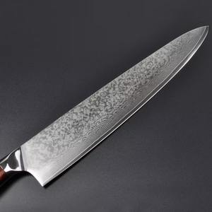 Cuchillo de Chef de acero inoxidable profesional hecho a mano con hoja de Damasco, sandalia dorada, vaina de madera, cuchillos de supervivencia para acampar personalizados - Product Image 2