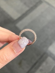 Anillo de enlace de banda de cuerda, corte redondo, Diamante cultivado en laboratorio, anillo de promesa de eternidad, banda de boda fina de oro de 14K para regalo de joyería de fiesta - Product Image 3