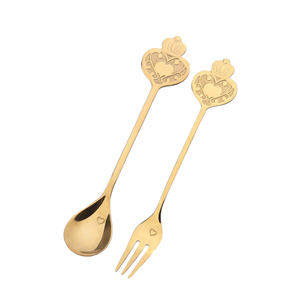 Ensemble cuillère et fourchette en métal pour fête de mariage de Noël et cadeau à prix raisonnable - Product Image 1