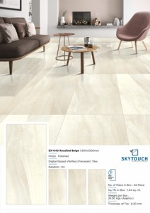 Collection Skytouch Meilleure vente 600X600/1200mm Carreaux de porcelaine polis fabriqués par un exportateur indien Élégant et élégant - Product Image 5