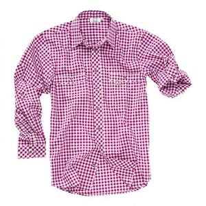 Chemise de costume bavarois allemand pour homme Oktoberfest, 100% coton, grande taille, décontractée, col marin, à carreaux vichy, pour l'été - Product Image 1