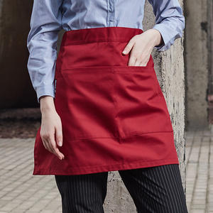 Tablier personnalisé pour serveur de cuisine et restaurant, uniforme d'hôtel en sergé polyester/coton avec logo personnalisé et impression sérigraphique - Product Image 4