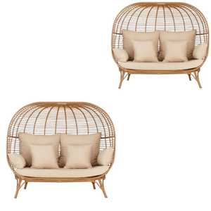 โซฟาสวนหวายหวายทรงกลมเตียงอาบแดดเฟอร์นิเจอร์กลางแจ้งสําหรับโรงแรมวิลล่าสระว่ายน้ําการผลิตที่ดีโดยตรงใช้ - Product Image 6