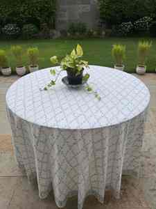 Mantel redondo con estampado de bloques hecho a mano, cubierta de algodón Floral indio, tamaño personalizado para boda, decoración del hogar, 100% algodón - Product Image 2